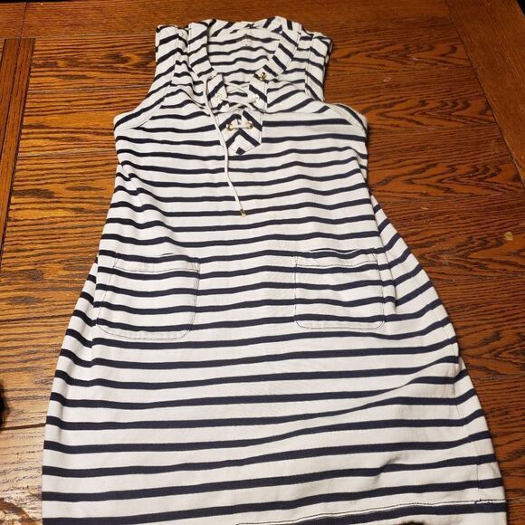 Kate Spade striped cotton Jersey lace up dress Med - Picture 6 of 6